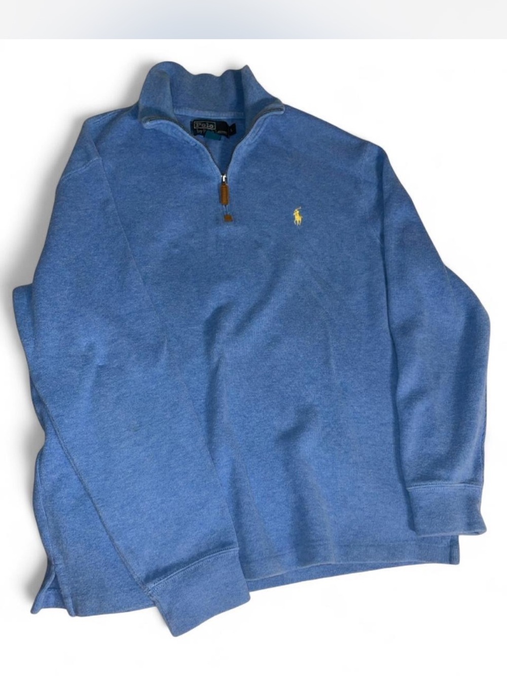 Polo by Ralph Lauren Light Blue Quarter-Zip Pullover Sweatshirt